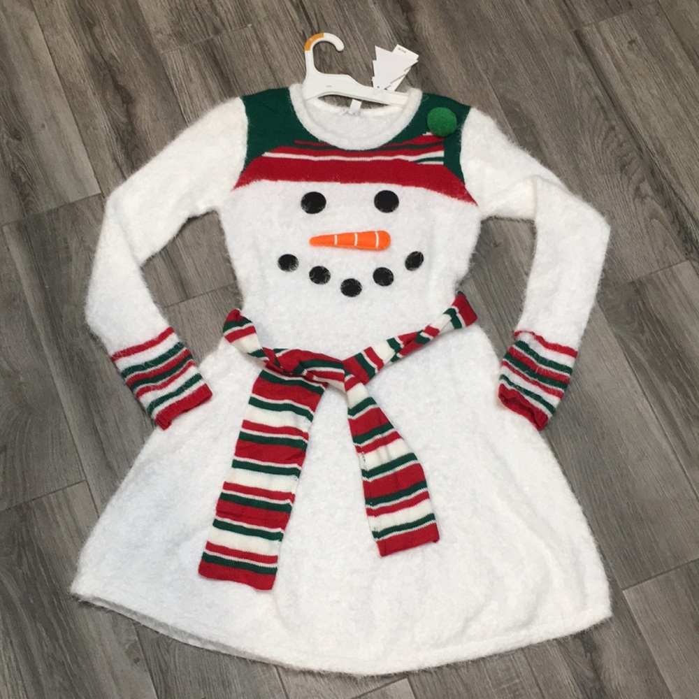 Christmas sweater dress snowman